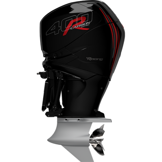 Black 400R Carbon Edition outboard motor.